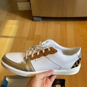 Size 11 Colehaan sneaker with leopard detail.